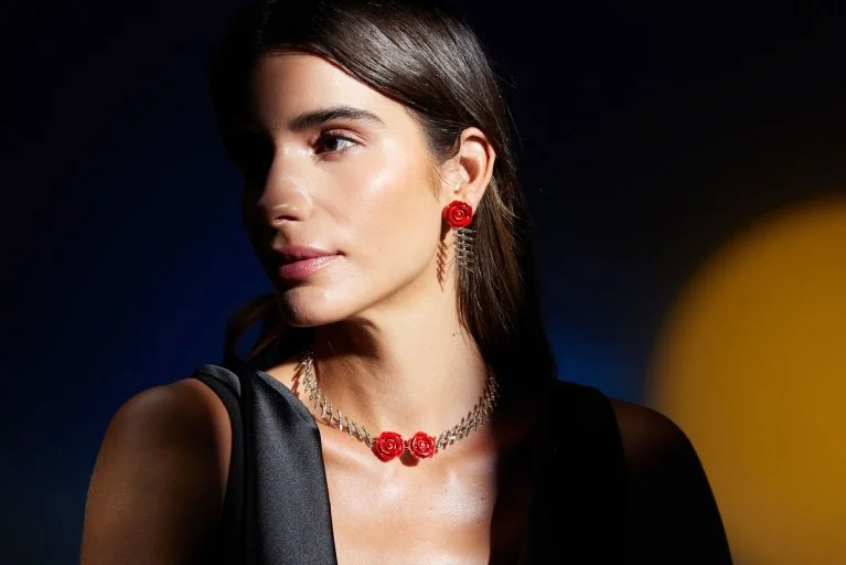 Bıçak ve Gül Choker (1)
