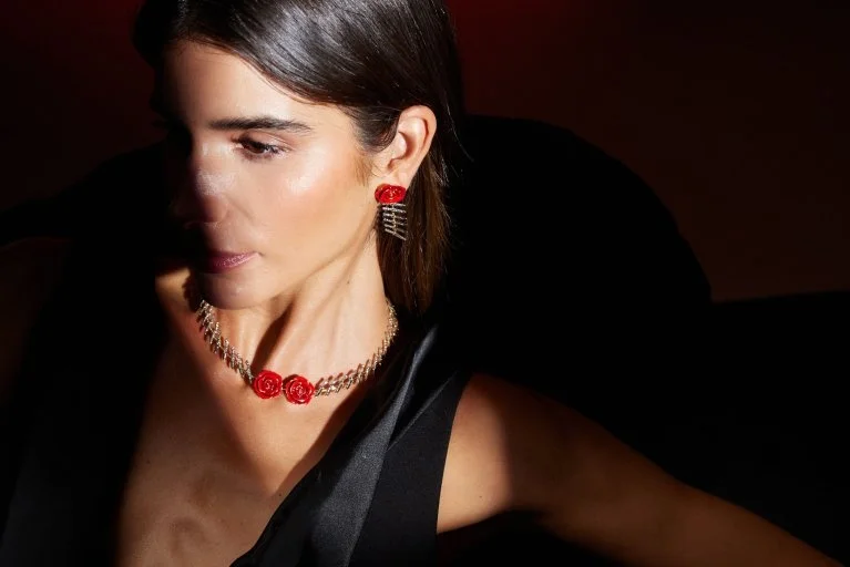 Bıçak ve Gül Earring (1)