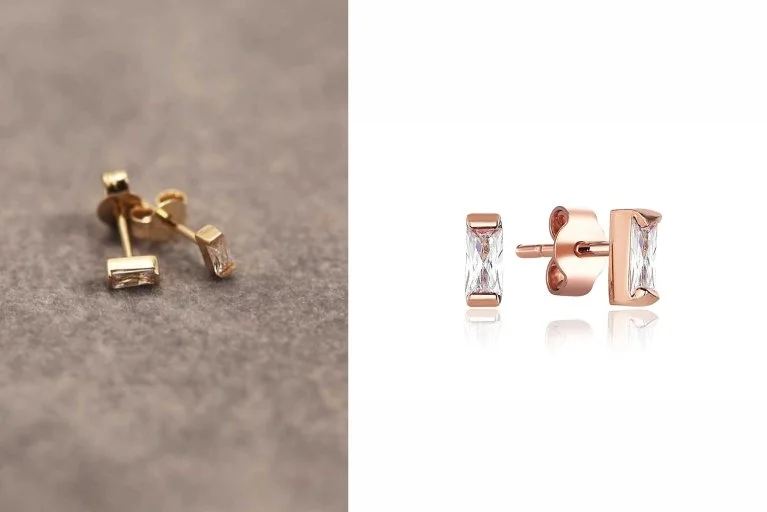 Swarovski Taşlı Baget Küpe (1)