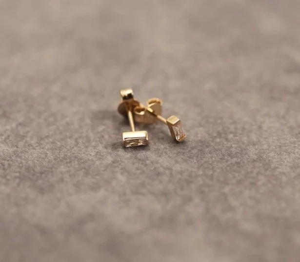 Swarovski Taşlı Baget Küpe (2)